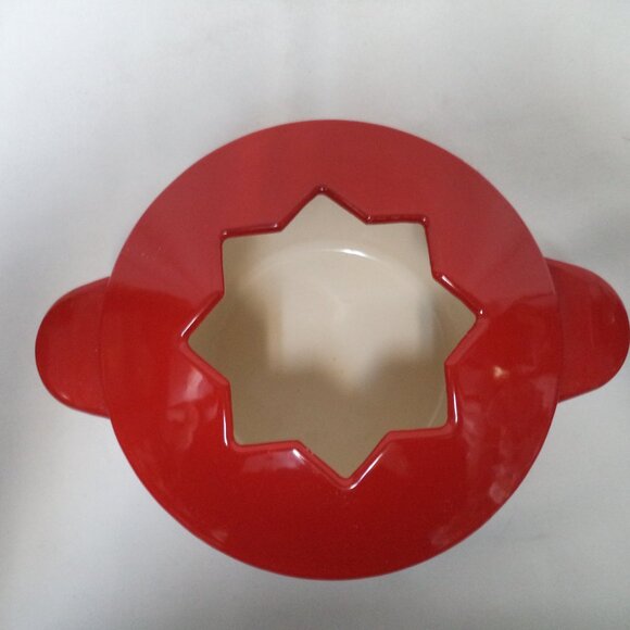 Cuisinart Vintage Enameled Cast Iron Fondue Pot Lid FP-115R Red 1.5 quart - Picture 8 of 14